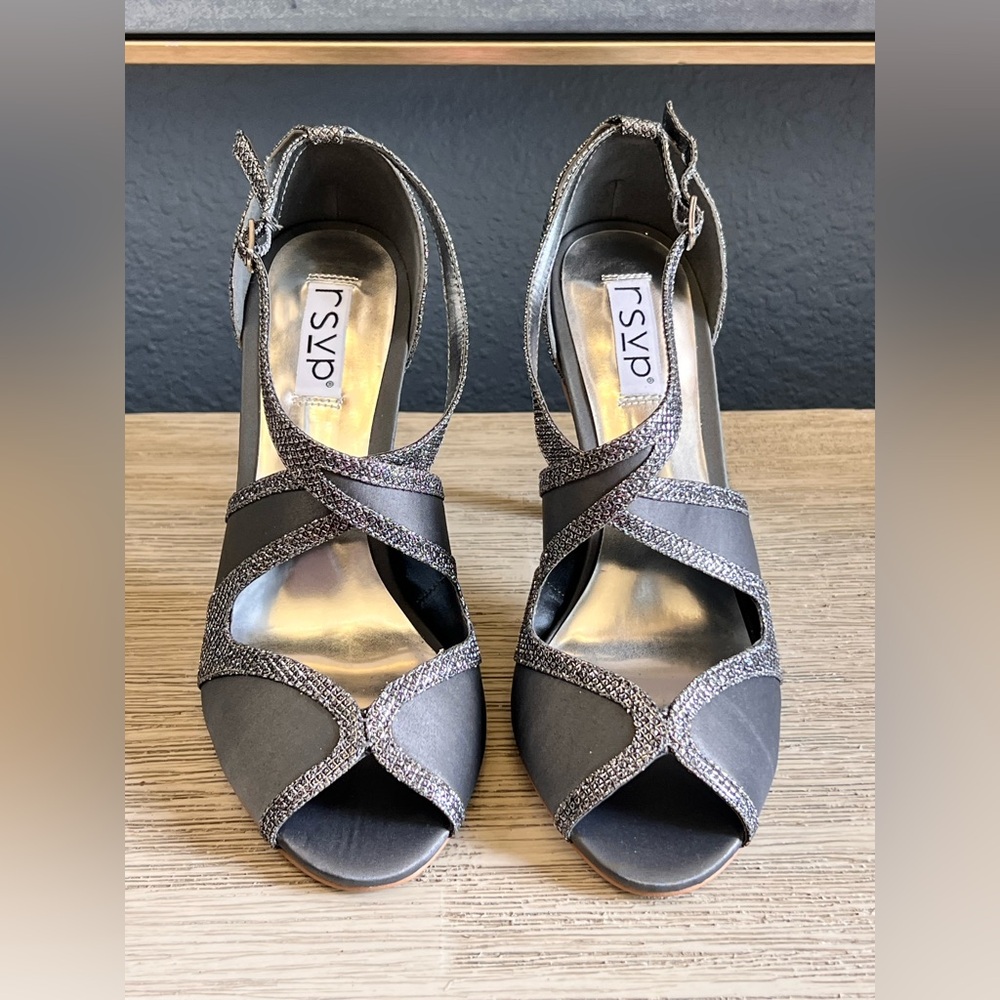 RSVP Strappy Silver Heels